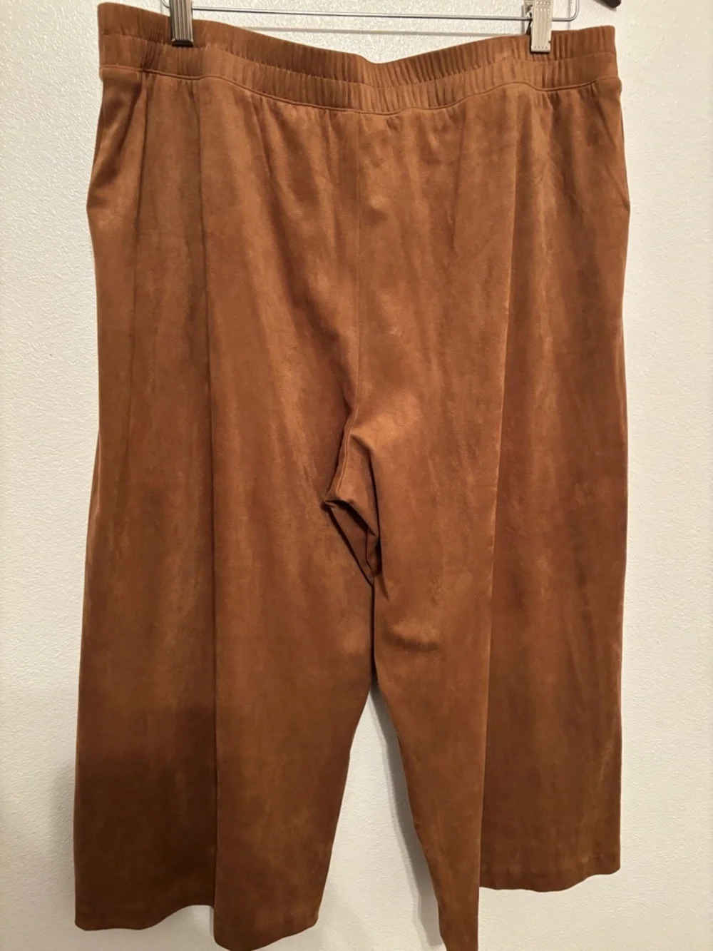 Chico's faux suede crop pants 2.5 (L/14)
